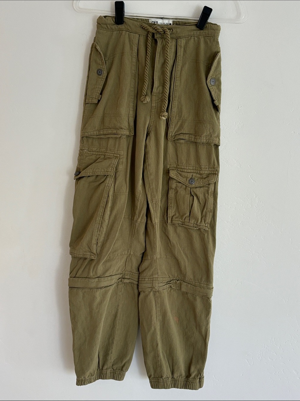 Women’s Zara Olive Green Cargo Pants